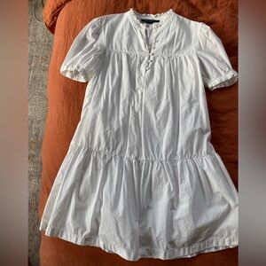 French Connection 100% cotton white mini dress